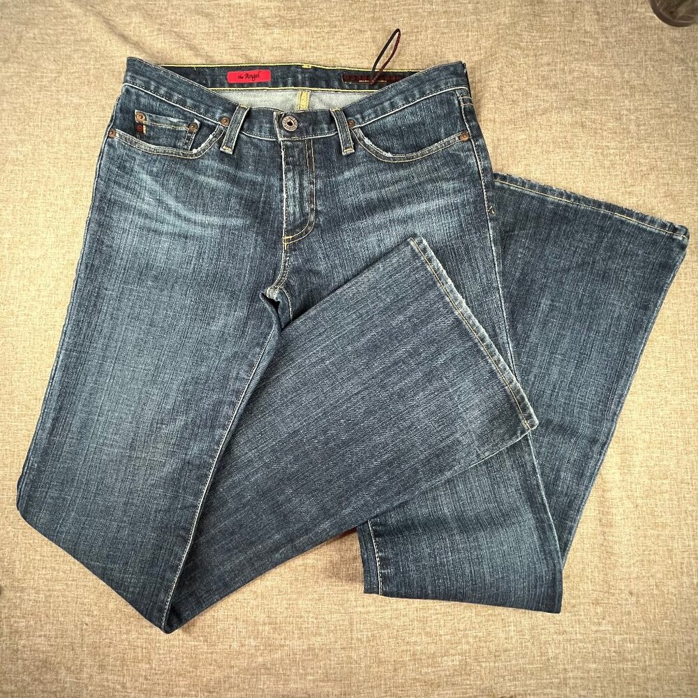 AG Adriano Goldschmied The Angel Bootcut Jeans Blue Wash 28R Made in USA